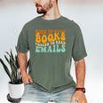 Groovy Born To Read Books Forced To Read Emails Reading Men's Comfort Colors T-Shirt Moss