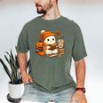Halloween Ghost Reading Book Lovers Coffee Girl Women Men's Comfort Colors T-Shirt Moss Halloween Ghost Reading Book Lovers Coffee Girl Women Men's Comfort Colors T-Shirt Moss