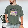 Happiness Is Coffee And a Good Book Women Love Reading Book Men's Comfort Colors T-Shirt Moss