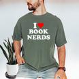 I Heart Book Nerds Book Readers Cute Men's Comfort Colors T-Shirt Moss I Heart Book Nerds Book Readers Cute Men's Comfort Colors T-Shirt Moss