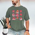 Hearts Reading Book Lovers All Booked For Valentine Men's Comfort Colors T-Shirt Moss