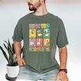 HUGvyn Happy 100 Days Of School Teacher Goose Preppy Books Men's Comfort Colors T-Shirt Moss HUGvyn Happy 100 Days Of School Teacher Goose Preppy Books Men's Comfort Colors T-Shirt Moss