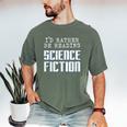 I'd Rather Be Reading Science Fiction Sci Fi Book Reader Men's Comfort Colors T-Shirt Moss