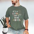It's A Good Day To Read a Book Elementary Teacher Graphic Men's Comfort Colors T-Shirt Moss It's A Good Day To Read a Book Elementary Teacher Graphic Men's Comfort Colors T-Shirt Moss