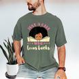 Just a Girl Who Loves Books African American Book Nerd Lover Men's Comfort Colors T-Shirt Moss