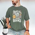 Just a Girl Who Loves Books Bookish Readers Book Lover Girls Men's Comfort Colors T-Shirt Moss Just a Girl Who Loves Books Bookish Readers Book Lover Girls Men's Comfort Colors T-Shirt Moss