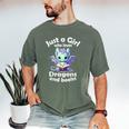 Just a Girl Who Loves Dragons And Books Dragon For Kids Men's Comfort Colors T-Shirt Moss Just a Girl Who Loves Dragons And Books Dragon For Kids Men's Comfort Colors T-Shirt Moss
