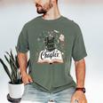 Just One More Chapter Bookish Book Reading Botanical Men's Comfort Colors T-Shirt Moss