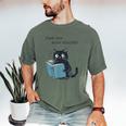 Just One More Chapter Bookworm Cat Book Lover Men's Comfort Colors T-Shirt Moss Just One More Chapter Bookworm Cat Book Lover Men's Comfort Colors T-Shirt Moss
