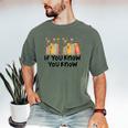 If You Know You Know 6 7 Reading Books Merry Christmas Men's Comfort Colors T-Shirt Moss