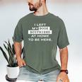 I Left My Book Boyfriend At Home To Be Here Men's Comfort Colors T-Shirt Moss