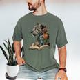 Leopard Book Flower Men's Comfort Colors T-Shirt Moss