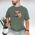 Let The Adventures Begin Book Lovers Magical Whimsical Art Men's Comfort Colors T-Shirt Moss