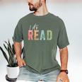 Let's Read Book Nerd Reading Book Lover Librarian Teacher Men's Comfort Colors T-Shirt Moss Let's Read Book Nerd Reading Book Lover Librarian Teacher Men's Comfort Colors T-Shirt Moss