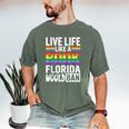 LGBTQ Quote Live Life Like A Banned Rainbow Book Men's Comfort Colors T-Shirt Moss