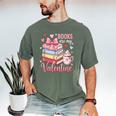 Librarian Books Are My Valentine Teacher Valentines Teach Men's Comfort Colors T-Shirt Moss