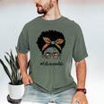 Librarian Teacher Messy Bun Life Book Library Back To School Men's Comfort Colors T-Shirt Moss