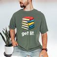 Get Lit With Books Men's Comfort Colors T-Shirt Moss Get Lit With Books Men's Comfort Colors T-Shirt Moss