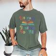 Literacy Justice For All Stop Book Banning Protect Librarian Men's Comfort Colors T-Shirt Moss