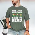 This Little Leprechaun Likes To Read St Patrick's Day Book Men's Comfort Colors T-Shirt Moss