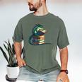 Lizard Reading Book Librarian Bookworm Reader Read Men's Comfort Colors T-Shirt Moss Lizard Reading Book Librarian Bookworm Reader Read Men's Comfort Colors T-Shirt Moss