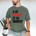 A Lot To Read At The Moment Reading Book Reader Nerd Men's Comfort Colors T-Shirt Moss