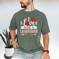 I Love Being A Librarian Library Book Valentine's Day Men's Comfort Colors T-Shirt Moss I Love Being A Librarian Library Book Valentine's Day Men's Comfort Colors T-Shirt Moss