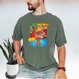 Lucha Libre Comic Book Mexican Wrestling Cartoon Wrestler Men's Comfort Colors T-Shirt Moss Lucha Libre Comic Book Mexican Wrestling Cartoon Wrestler Men's Comfort Colors T-Shirt Moss