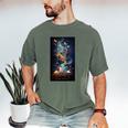 Magical Book Floral Coffee Books Nature Fantasy Men's Comfort Colors T-Shirt Moss