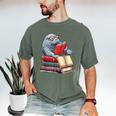 Manatee Reading Books Matching Bookworm Readers Librarian Men's Comfort Colors T-Shirt Moss Manatee Reading Books Matching Bookworm Readers Librarian Men's Comfort Colors T-Shirt Moss