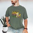 Mardi Gras Book Lover Reading Reader Men Women Kids Men's Comfort Colors T-Shirt Moss
