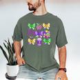Mardi Gras Teacher Coquette Bow Pencil Apple Book Women Girl Men's Comfort Colors T-Shirt Moss Mardi Gras Teacher Coquette Bow Pencil Apple Book Women Girl Men's Comfort Colors T-Shirt Moss
