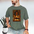 Melanin Girl Locs Book Lover Librarian Teacher Student Men's Comfort Colors T-Shirt Moss