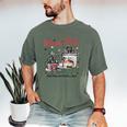 North Pole Book Club Book Lover Bookish Bookworm Christmas Men's Comfort Colors T-Shirt Moss