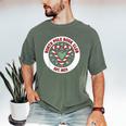 North Pole Book Club Shirt Candy Cane Christmas Men's Comfort Colors T-Shirt Moss