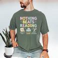 Nothing Beats Reading Book Librarian Across America Kids Men's Comfort Colors T-Shirt Moss