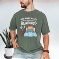 Orange Cat Reading Book 67 Six Seven Meme Men's Comfort Colors T-Shirt Moss