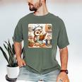 Owl Learning To Cook With Cookbook Chef Apron Stove Cooking Men's Comfort Colors T-Shirt Moss Owl Learning To Cook With Cookbook Chef Apron Stove Cooking Men's Comfort Colors T-Shirt Moss