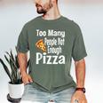 Pizza Lover Saying Introvert Anti Social Humor Foodie Men's Comfort Colors T-Shirt Moss