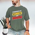 Powered By Comics And Snacks Comic Book Lover Men's Comfort Colors T-Shirt Moss Powered By Comics And Snacks Comic Book Lover Men's Comfort Colors T-Shirt Moss
