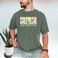 Preppy 100 Days Of School Goose Coffee Books Teacher Life Men's Comfort Colors T-Shirt Moss