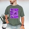 Purple Comic Book Purple Color Graphic Men's Comfort Colors T-Shirt Moss Purple Comic Book Purple Color Graphic Men's Comfort Colors T-Shirt Moss