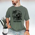 Raccoon Reading Books Summer Humor Trash Reader Men's Comfort Colors T-Shirt Moss