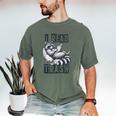 Racoon Reading Spicy Smutty Book Booktok I Read Trashy Books Men's Comfort Colors T-Shirt Moss