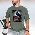 Raven On A Stack Of Books Wisdom Of Odin Men's Comfort Colors T-Shirt Moss Raven On A Stack Of Books Wisdom Of Odin Men's Comfort Colors T-Shirt Moss