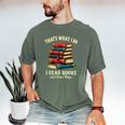 I Read Books Bookworm Halloween Men's Comfort Colors T-Shirt Moss
