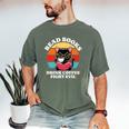 Read Books Drink Coffee Fight Evil Cat Premium Men's Comfort Colors T-Shirt Moss