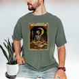 The Reader Tarot Card Book Lover Skeleton Art Goth Style Men's Comfort Colors T-Shirt Moss The Reader Tarot Card Book Lover Skeleton Art Goth Style Men's Comfort Colors T-Shirt Moss