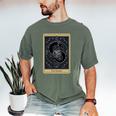 The Reader Tarot Card Mystic Dragon Book Magic Men's Comfort Colors T-Shirt Moss