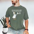 Reading 6-7 Silly Goose Read Books Bookish Bookworm Men's Comfort Colors T-Shirt Moss
